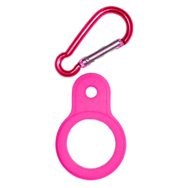 Przenośny uchwyt na butelkę wody Silikonowa klamra robić zawieszania Bezpieczny uchwyt na butelkę wody karabińczykiem na pasek: Niebieski