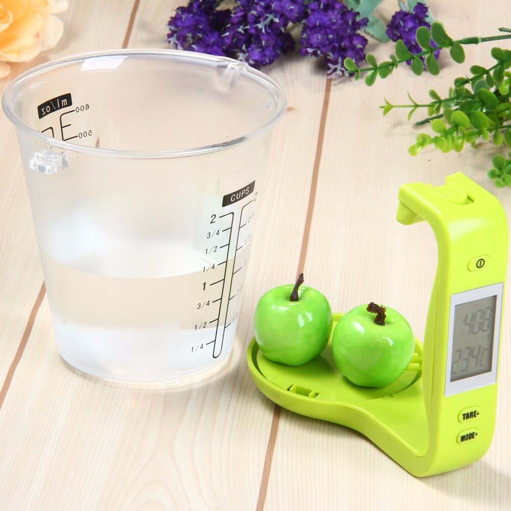 Medidor de agua para cocina, taza de escala 1kg, utensilios medidores de cocina con pantalla LCD