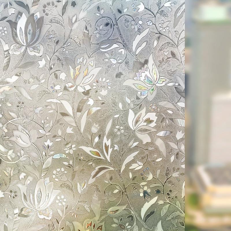 Opaque Glass Window Film Frosted Privacy Self-Adhesive Glass Stickers Home Decor Environmental Friendly Glass Films