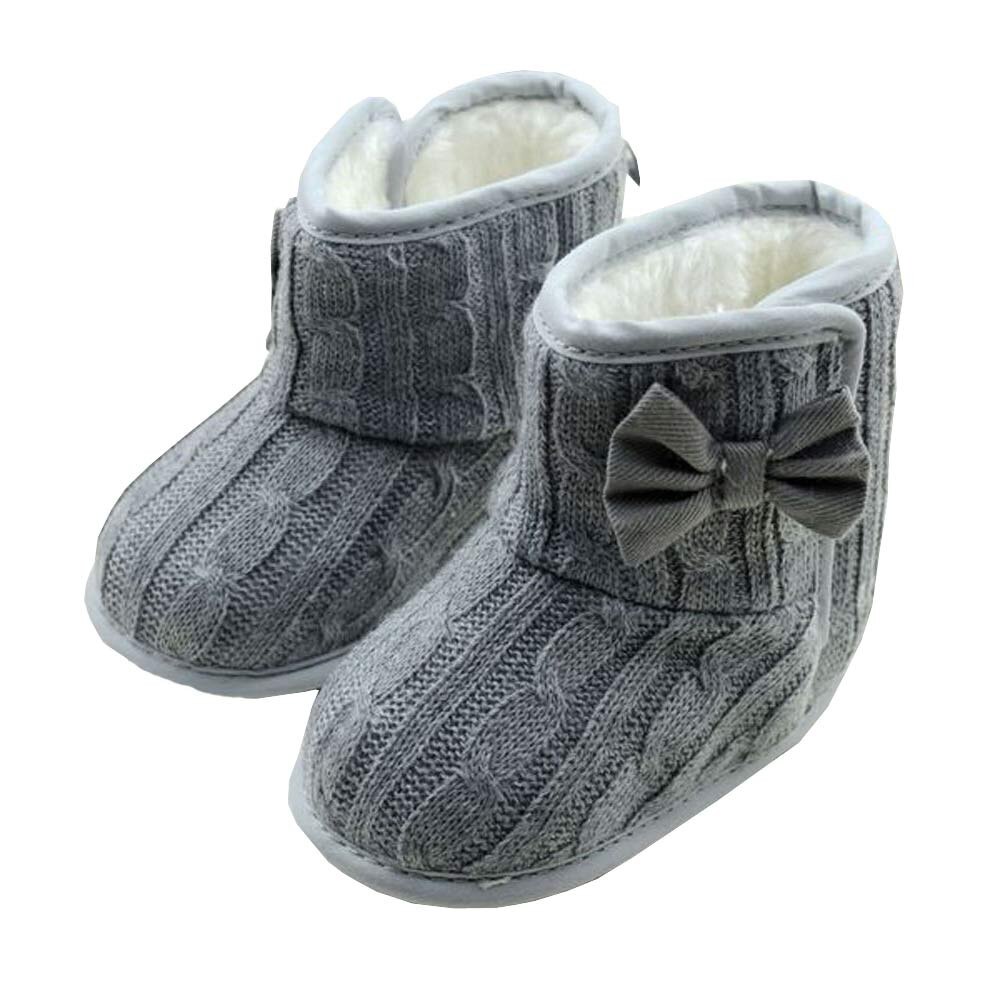 baby Girl Bowknot Soft Sole Winter Warm Shoes Boots winter Cloth boots baby Crib shoes G3: Default Title