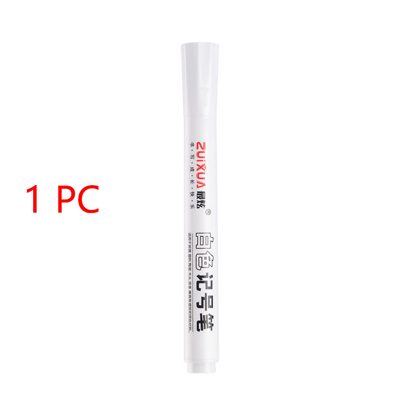 5 Stück weiße Markierung stifte 2,0mm ölige wasserdichte weiße Gel stift DIY Graffiti Skizzen markierungen Briefpapier wrting Schul Material: Weiß
