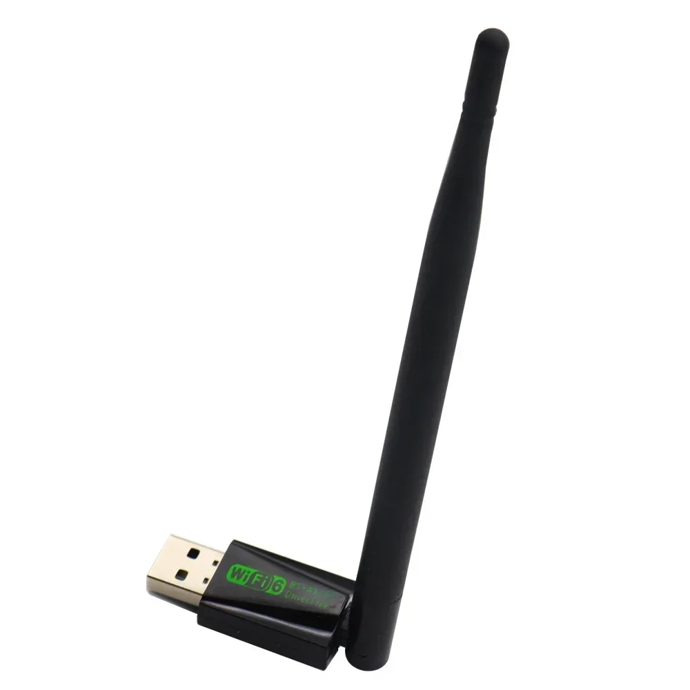 WiFi 6 Bluetooth 5.4 2 in 1 Dongle 900Mbps 5dbi Antenna AX900 Wireless Receiver USB Receiver for Windows 10/11: black