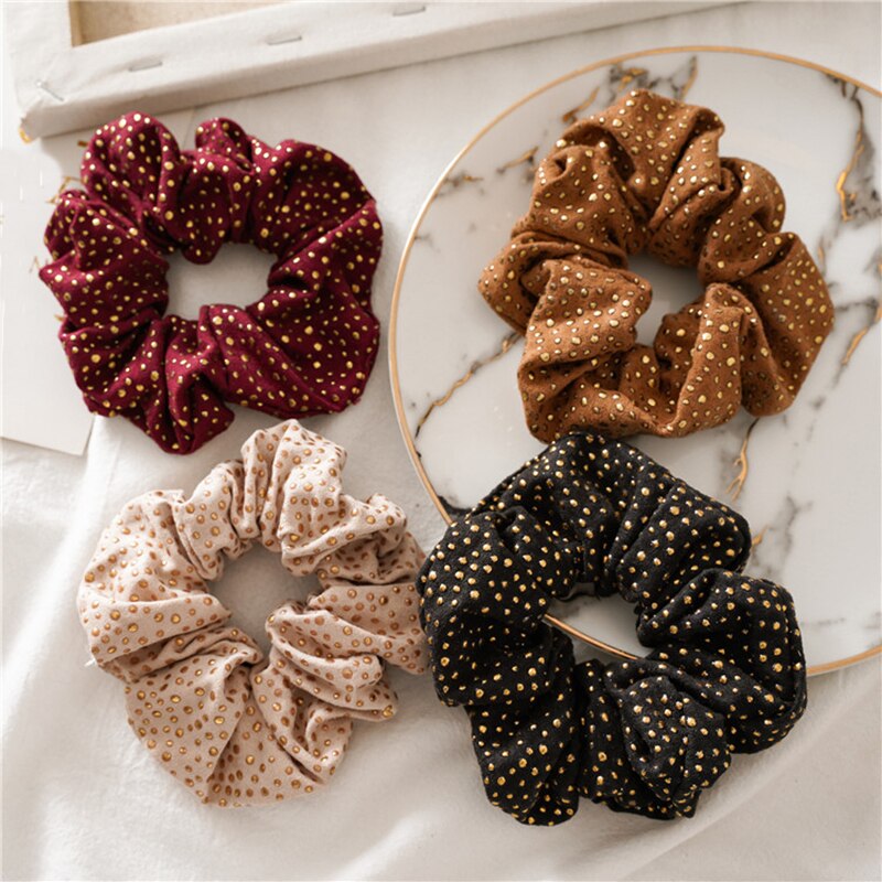 Lazos para el pelo para mujer, remache dorado, banda elástica para el pelo, coletero, banda de goma para niña y mujer, accesorios para el cabello, tocados