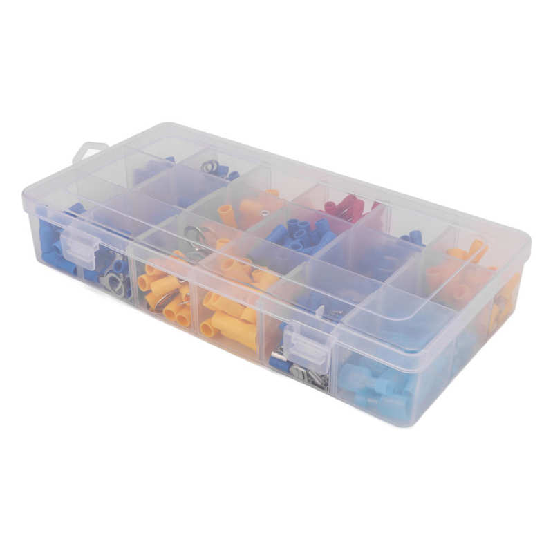 Wire Crimp Ends Anti Aging Wire Crimp Terminals Ring Spade Waterproof with Storage Box for Repairing