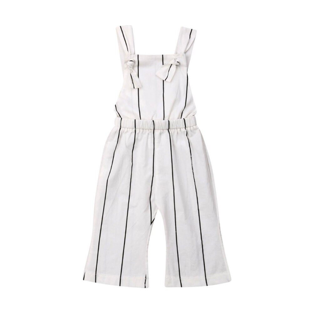 Sommer småbørn børn baby piger tøj stribet jumpsuit ærmeløs strop overalls lange bukser one-pieces outfits 1-6y: 24m