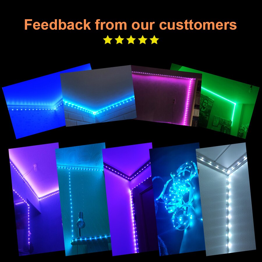 Bluetooth Led Strip Light 5-30M RGB SMD5050 2835 Led Lights Tape Flexible Non Waterproof 12V LED for Home Christmas