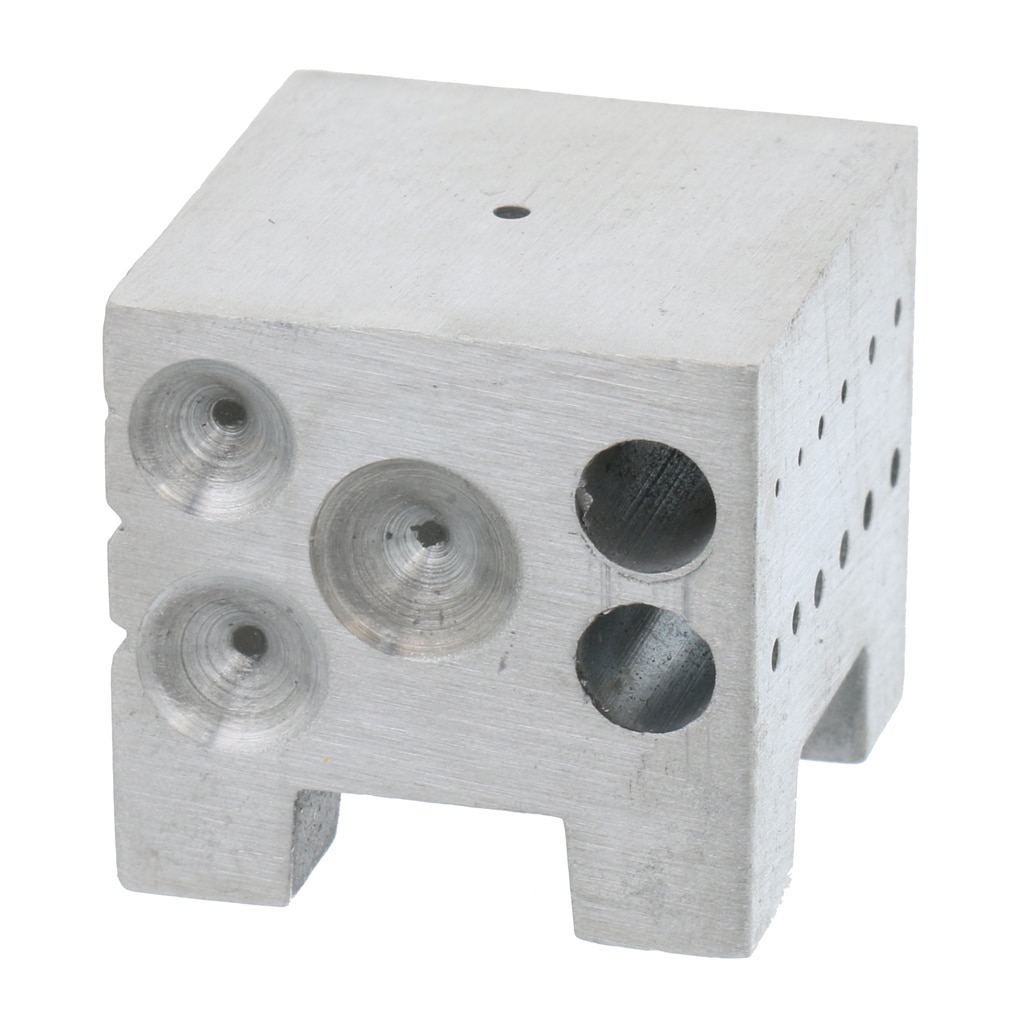 Miniherramienta de punzonado para joyería, de acero, con forma de cubo