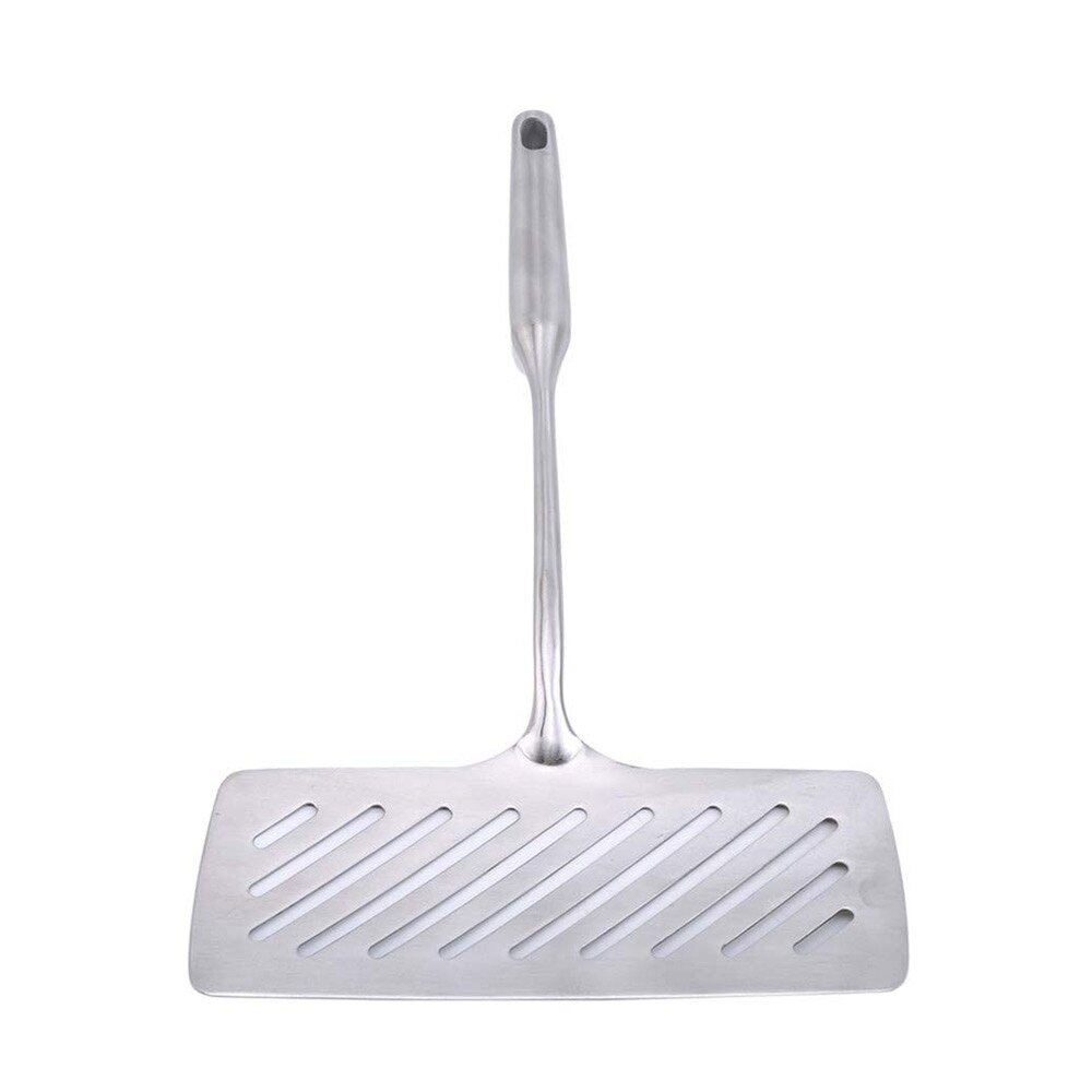 304 Stainless Steel Wide Fried Fish Spatulas Steak Shovel Fish Turner Slotted Beveled Kitchen Cooking Cookware Utensils