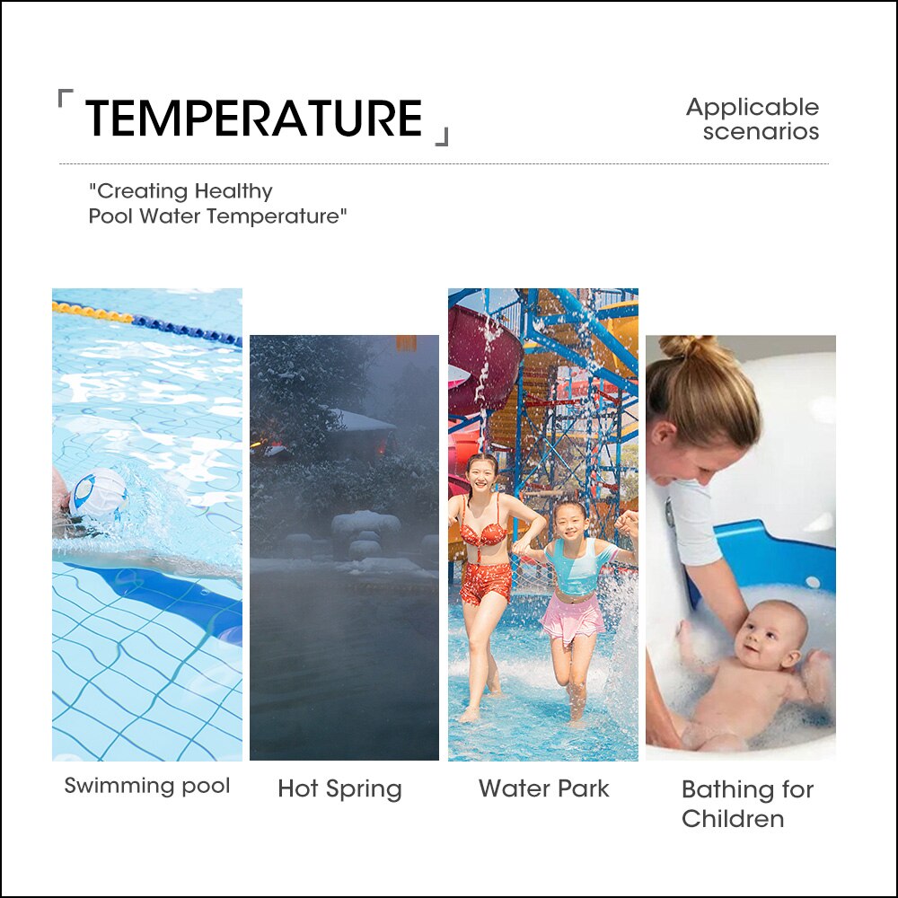 RZ Wireless Pool Thermometer Swim Spa Water Tub Home Temperature Meter Calendar Alarm Clock Waterproof Outside Sensor