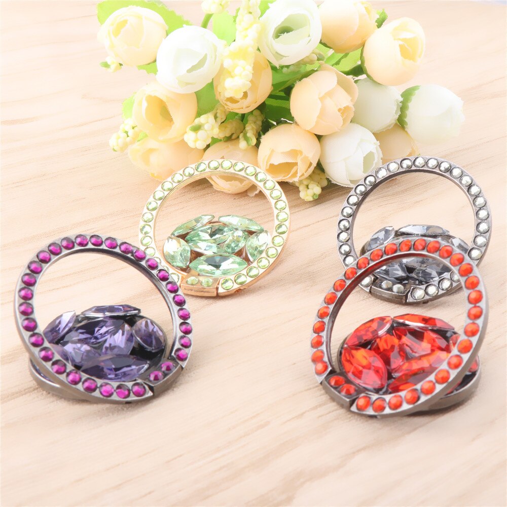 Supporto universale per telefono con diamante Bling di lusso pieghevole supporto pigro portatile Smartphone supporto per anello per dito cartone animato per iPhone11 XS