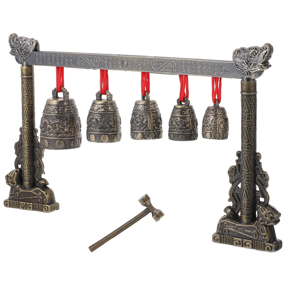 1 Set Alloy Chimes Hand Bell Musical Instrument Model Desktop Ornament