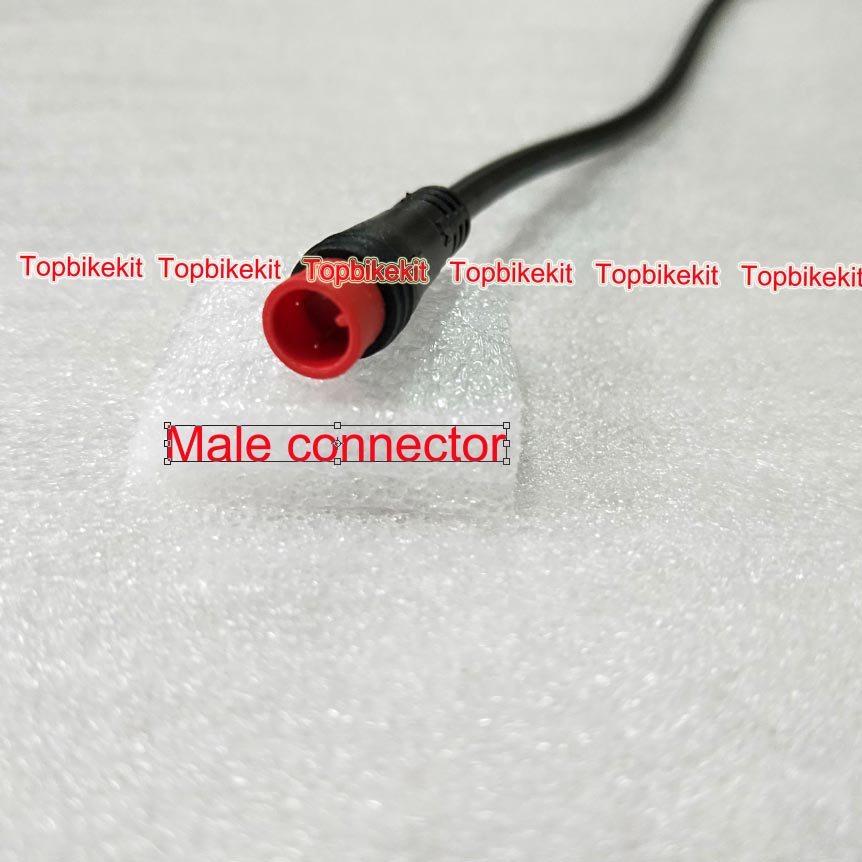 Julei 2pins waterproof cable connector male or female for ebike brake lever 55cm ebike parts: Male connector