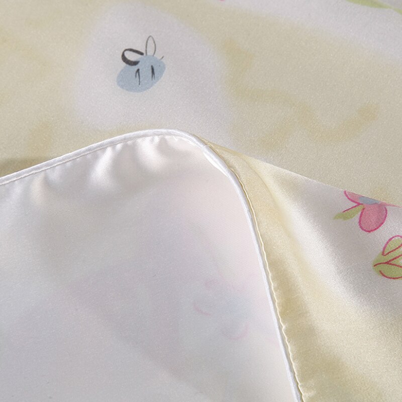 Børn 100%  naturlig silke pudebetræk dobbeltsidet pudebetræk til sund søvn baby tegneserie farve køle pudebetræk