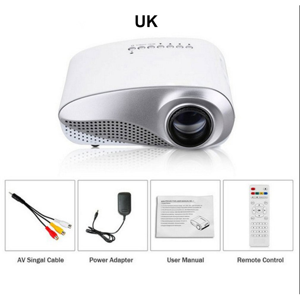 Mini proyector led RD802, foco blanco Manual, ajustable, portátil, de bajo consumo, larga vida útil de la lámpara LED