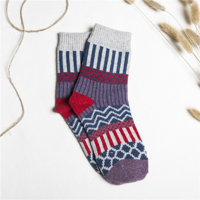 Dianruo winter thermische wollen sokken hoge buisverdikking warme zachte konijnenwol diverse kleuren dames  r220: 3