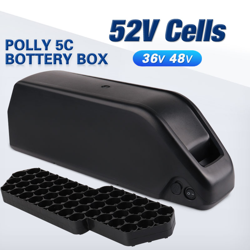 Batterij Doos Batterij Case Polly 5C Down Buis Onderbuis E-Bike Elektrische Fiets Batterij Behuizing Nickle Strips 21700 Cellen