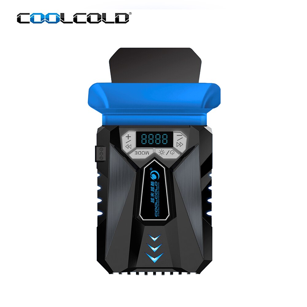 COOLCOLD K29 Laptop Air Extracting Cooling Fan Portable Computer Cooler Intelligent Temperature Control Breathing Light LCD: Default Title