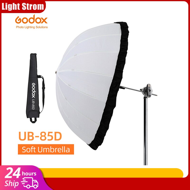 Godox UB-85D 85cm Weiß Parabolischen Reflektierende transparent Weiche Regenschirm Studio Licht Regenschirm mit Schwarz Silber Diffusor Abdeckung