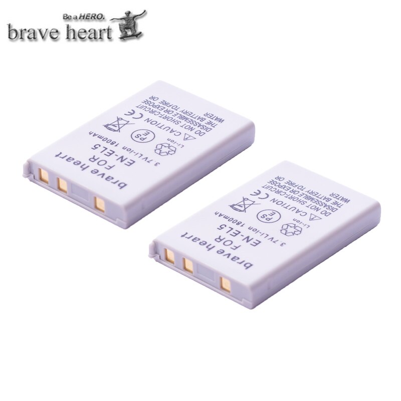EN-EL5 ENEL5 En El5 Li-ion Rechargeable Battery pack For Nikon Camera Coolpix P80 P90 P100 P500 P510 P520 camera accessories: 2battery