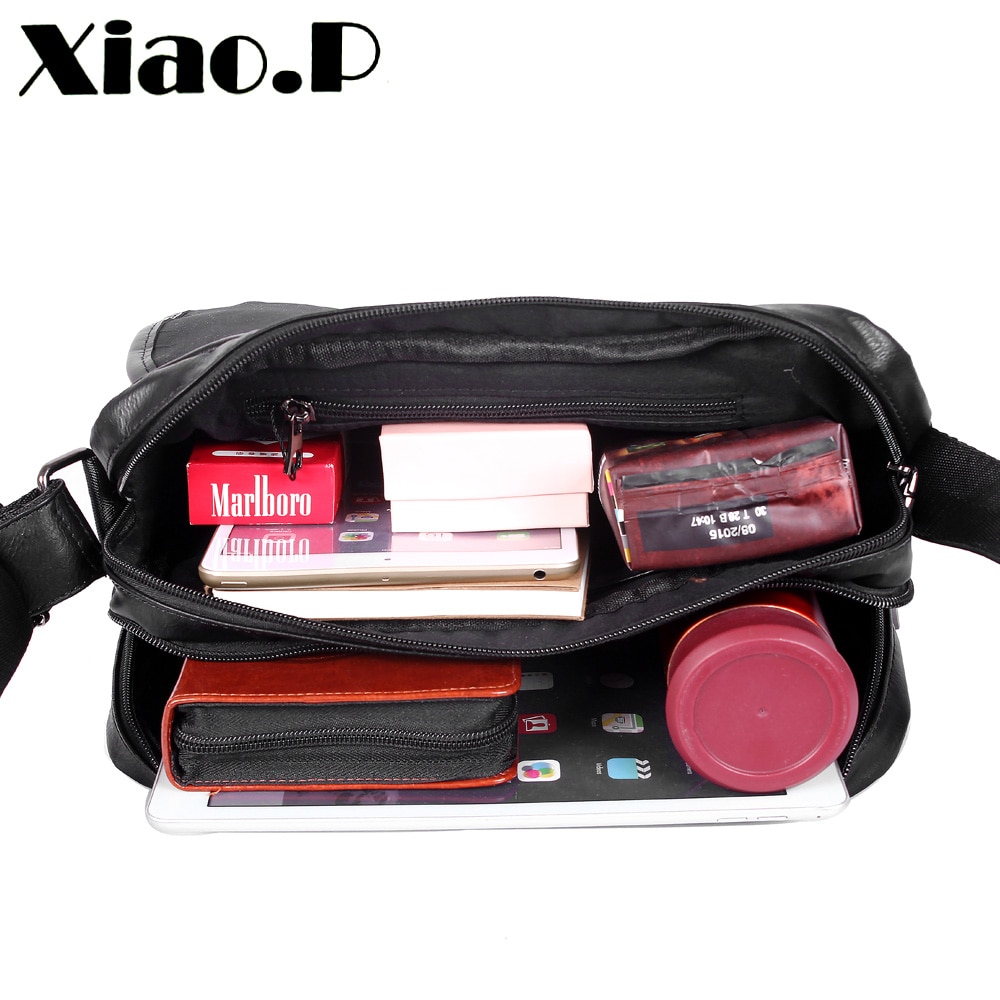 men's bags, pu leather messenger bag cross body bag,Casual students one shoulder School bag