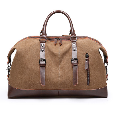 Wilden Bequem männer Leinwand Reisetasche Multifunktions Gepäck Lagerung Taschen Schulter Bote Große Kapazität Boston Tote: Braun