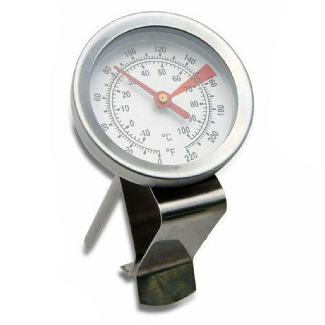 Stainless Steel 200mm Thermometer Probe Instant Read Temperature Gauge for BBQ Grill Food Water Liquid Cooking Lightweight