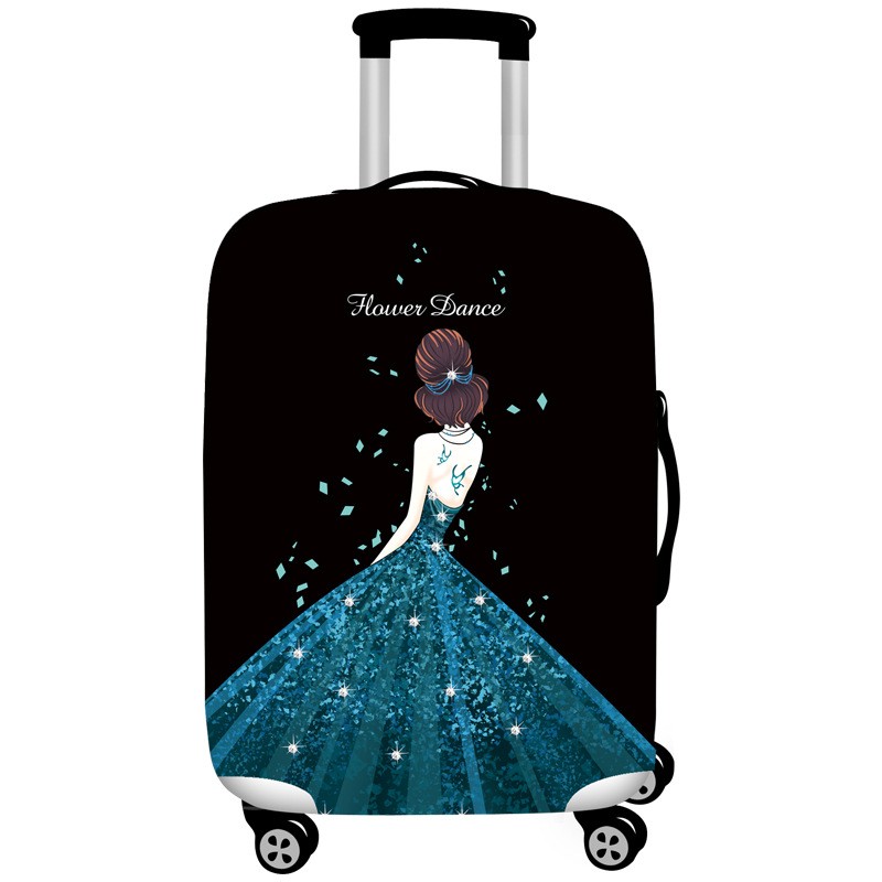 Bagagehoes Elastische Bagage Beschermhoezen Bagagehoes Geschikt For18-32 Inch Kofferkoffer Reisaccessoires: L / Ivoor