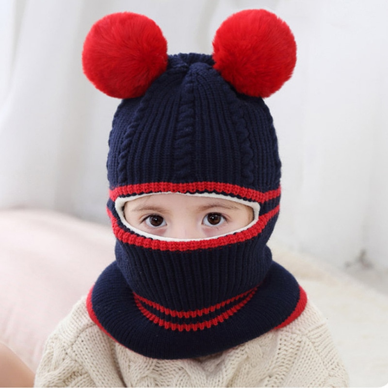 Tyttöjen pipo hatut neulotut lämpimät fleece lippalakit lapsille taapero vauva tytöt syksy talvi 2- vuotias  to 5 -vuotias - 6 -vuotias