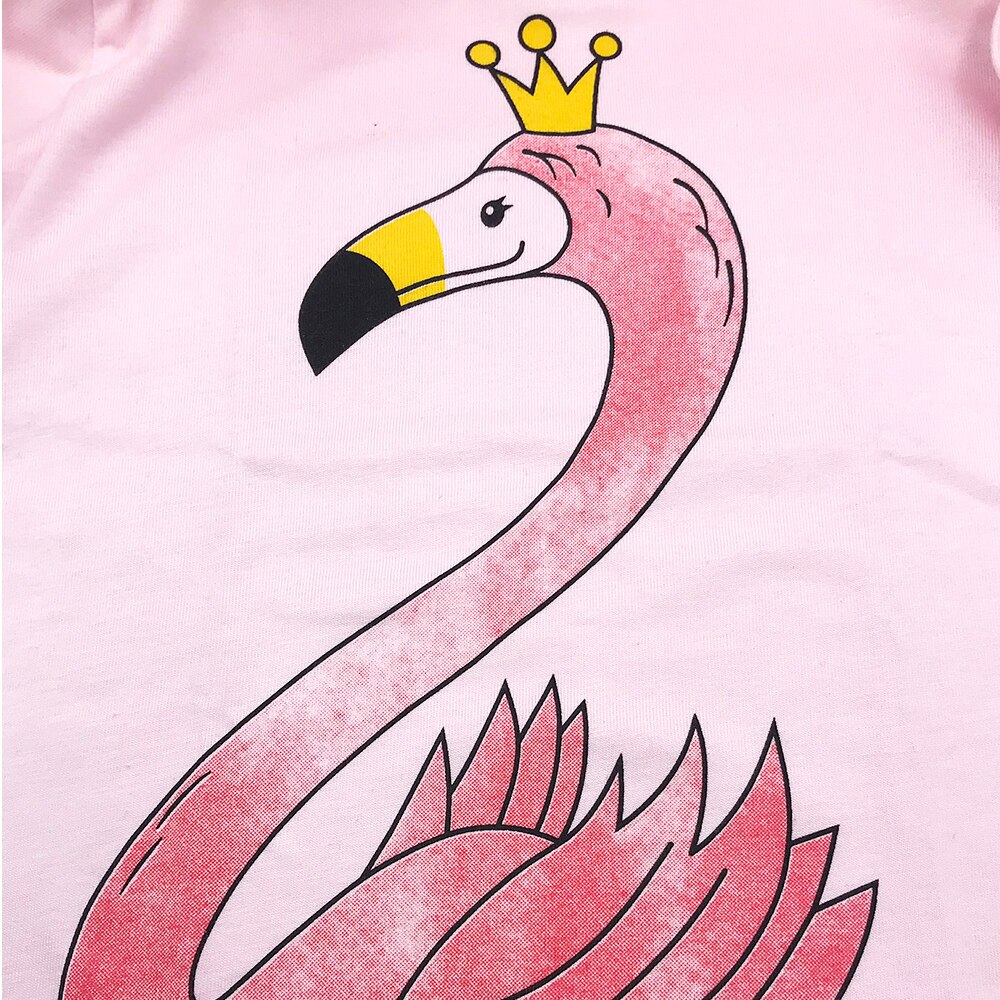 Conjunto de pijamas con flamenco para niñas, pijama de algodón para niños y niñas, ropa de dormir de 3 a 8 años