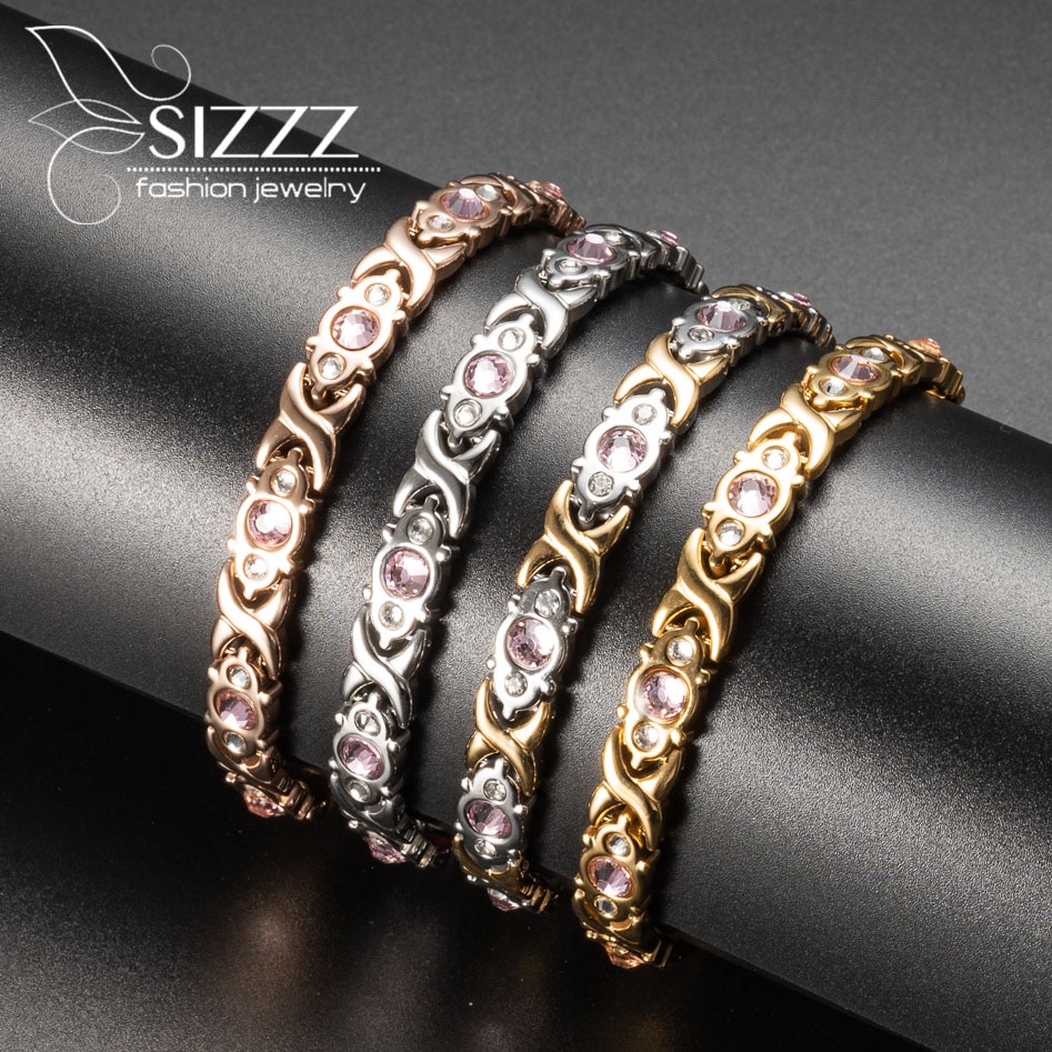 4 types De Couleurs De Bracelet Bijoux Énergie Santé Magnétique Bracelets Pour Femme équilibre Bracelets Et Bracelets