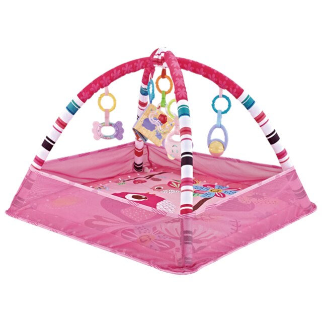 Baby Fitness Frame Boys Girls Crawling Game Blanket Puzzle Multi-function Fence Crawling Mat Enlightenment Toys 0-18: pink