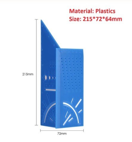 Aluminium/Kunststoff Glasritzrades Schwalbenschwanz Kennzeichnung Vorlage Vertikale Winkel Kalibrierung Praktischer Leitfaden Marker Holzbearbeitung Werkzeug: Plastik Blau