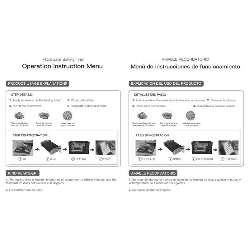 Practical Metal Baking Dishes Silicone Nonstick Microwave Baking Tray for Food BBQ Pans Kitchen Bakeware Gadgets Tools