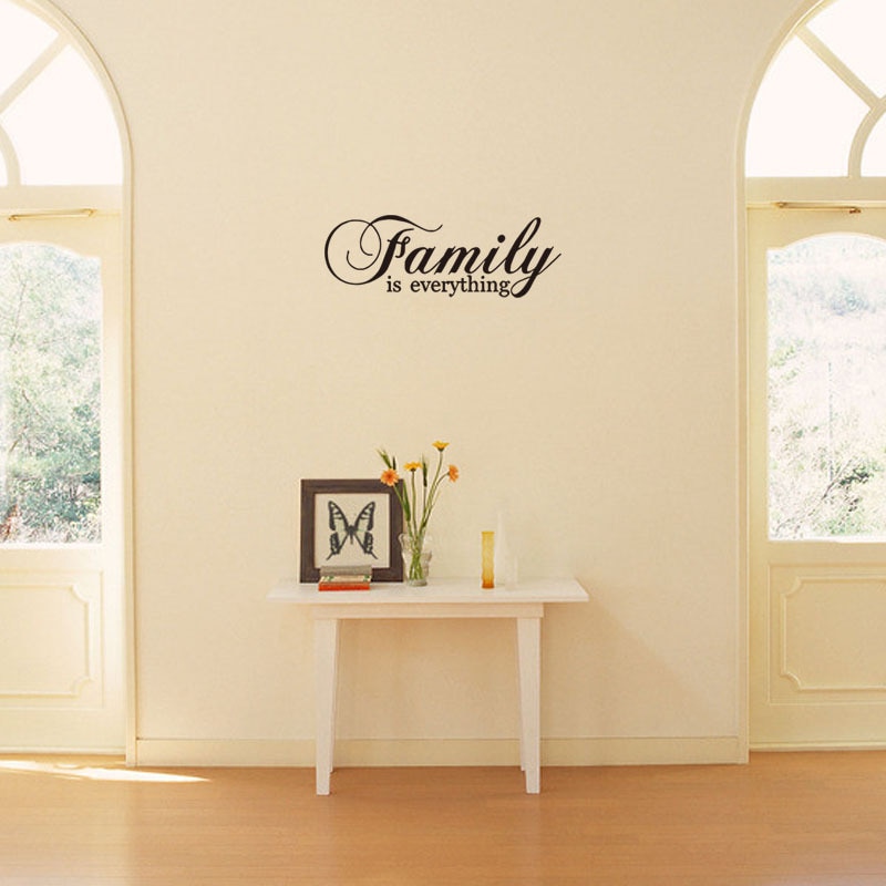 Family is everything Inspirational Wall Sticker living room bedroom for Home Decoration Decals wallpaper door Stickers poster