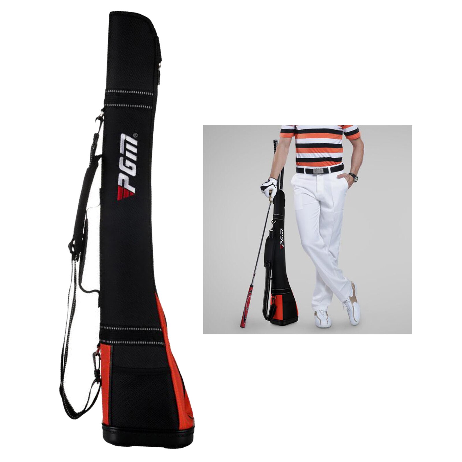 Durable DE Golf bolsa de lápiz cómodo ligero Golf llevar de viaje paquete tiene 4-5 Clubes con asa de hombro Correa