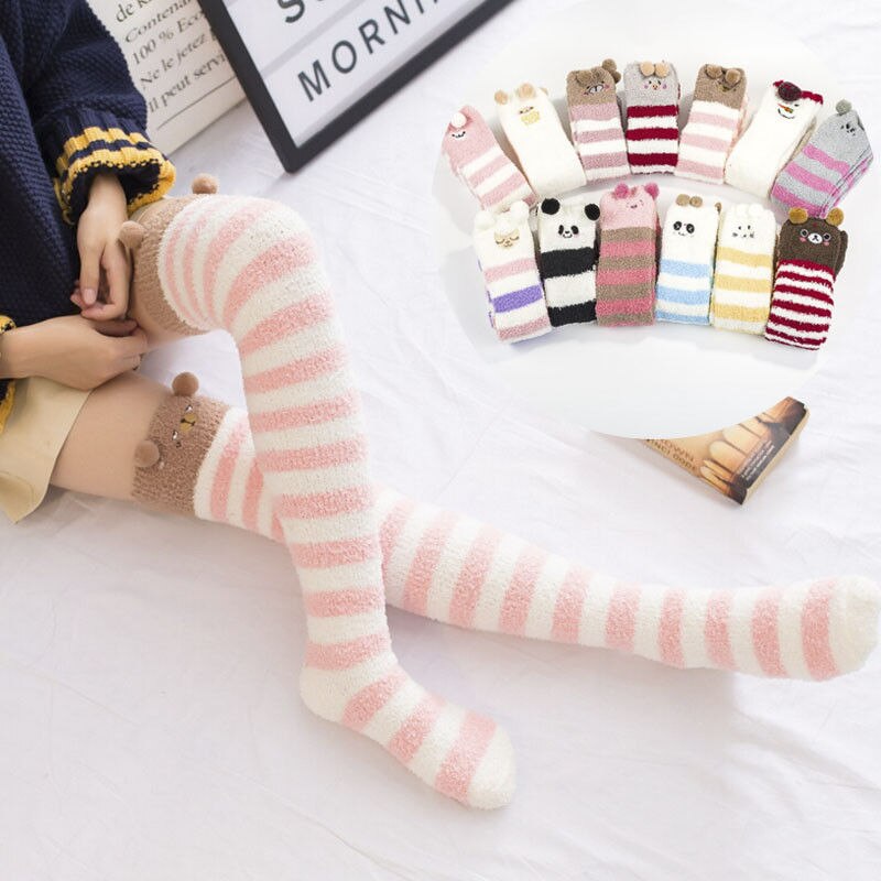 weichen, Flauschigen Flaum Dicken Korallen Fleece Warme Frauen Dame Winter Boden Bett Ankle Socken: A1
