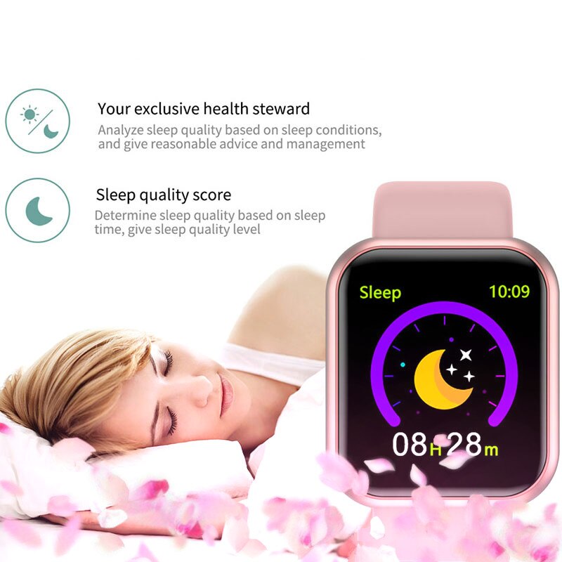 Bærbar smartwatch kvinner jente fitness tracker sportsklokke elektronisk armbåndsur for andriod ios smart clock female smart watch