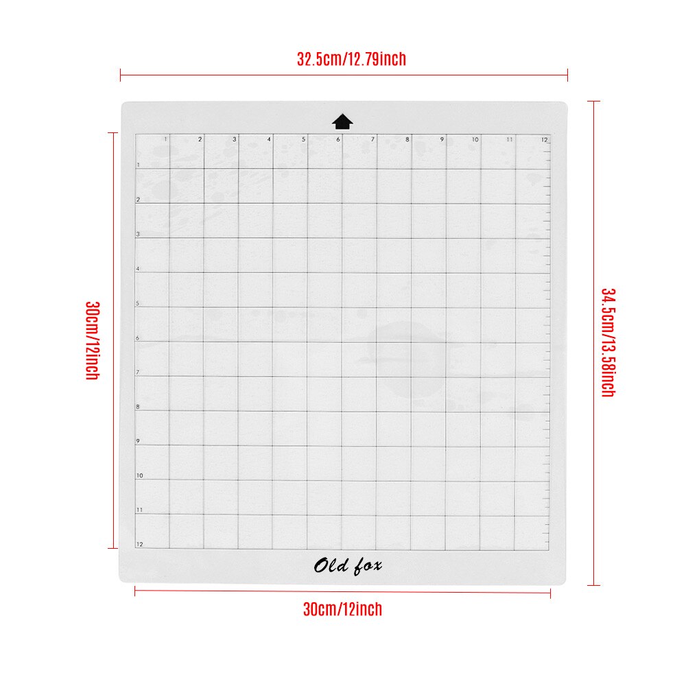 Oude Vos Vervanging Snijden Mat Transparante Lijm Mat Met Meten Grid 12*12 Inch Voor Silhouette Cameo Plotter Machine