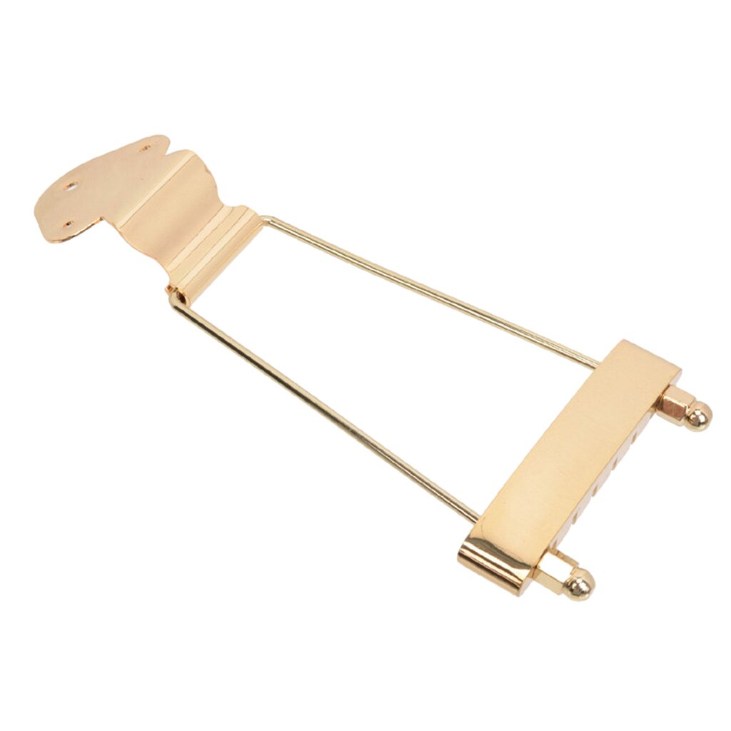 Puente de cola de trapecio de guitarra de 6 cuerdas para Archtop Jazz, reemplazo de guitarra: Golden