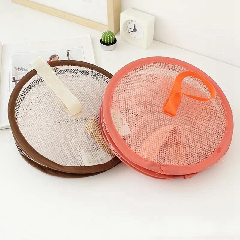 Cesta de ropa interior, cesta de tres capas con cremallera, cesta colgante para secado de moscas antimosquitos