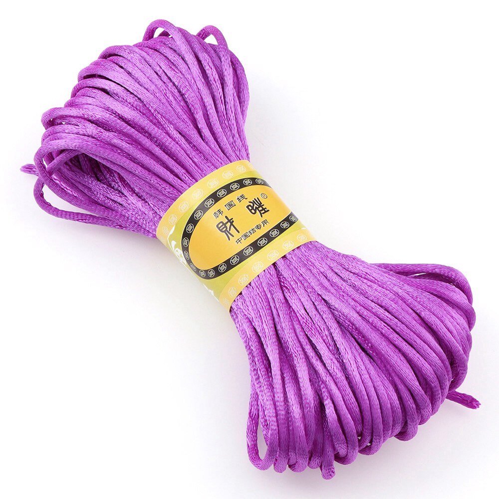 20 M/lot tressé macramé soie macramé corde fil fil fil 2mm bricolage noeud chinois Satin Nylon Bracelets faire des résultats perles: 15