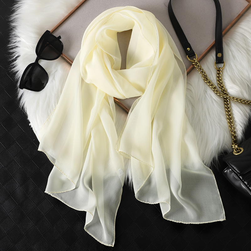 Moda chiffon macio sólido cachecol xale moda decorar cachecóis respirável proteção solar elegante senhora versátil bandana: CINZA
