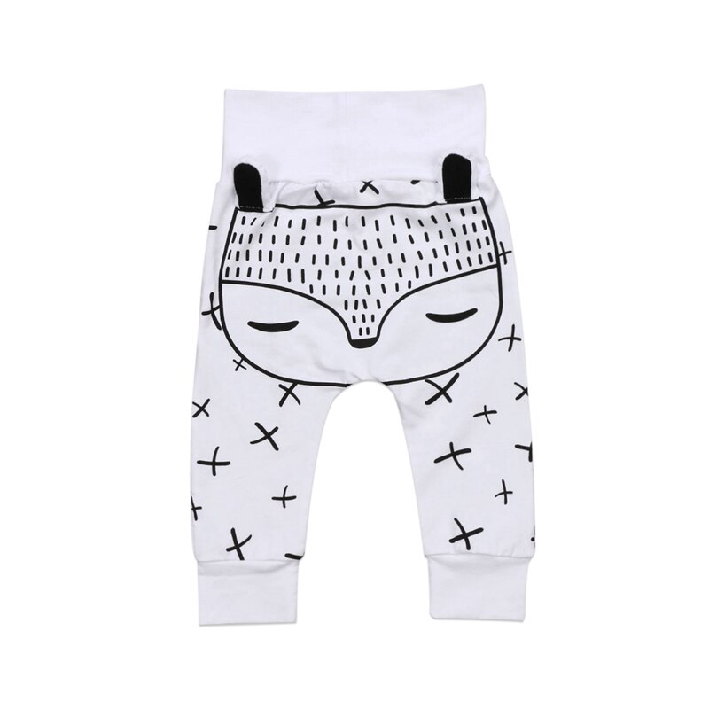 Pasgeboren Kids Baby Jongens Broek Cartoon Leuke 3D Vos Lange Harembroek Katoen Leggings Bottoms 0-24 Maanden: 100