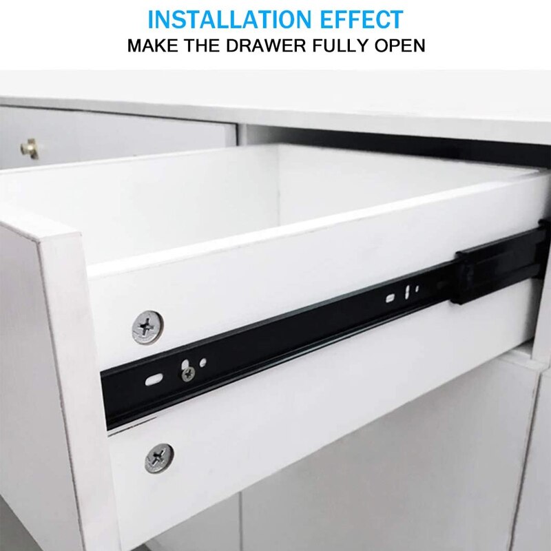10 "-20" Lade Schuif Rail Soft Close Lade Rail Slide Rail Drie-Sectie Kast Slide Rail meubels Hardware