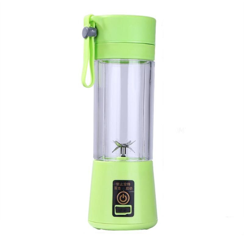 380 Ml Draagbare Blender Juicer Cup Fles Usb Elektrische Fruit Citrus Lemon Juicer Blender Sap Machine 2/4/6 Bladen: 6 Blades Green