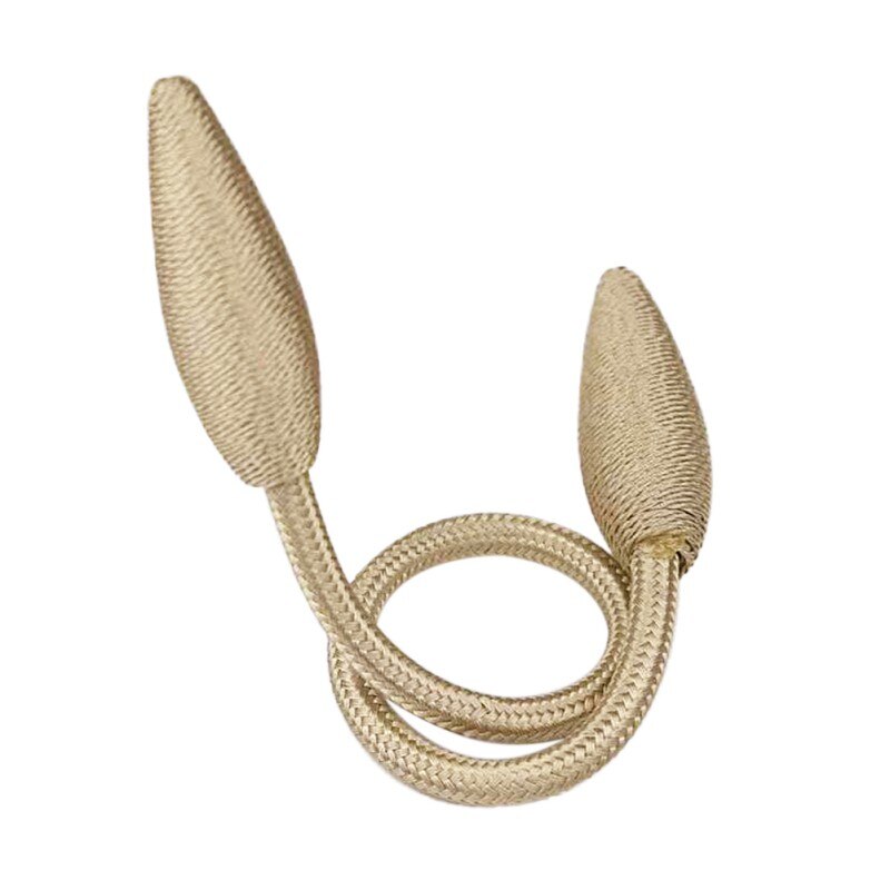 1pc gardinbindningar hängbälten rep gardinhållare spännen gardintillbehör krokhållare hemtillbehör: Beige