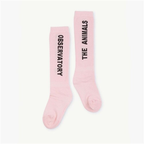 0-6y enkelibb barn pojkar flickor tubstrumpor tao barn långa strumpor baby märke stil golvstrumpor: Rosa / 5-6y