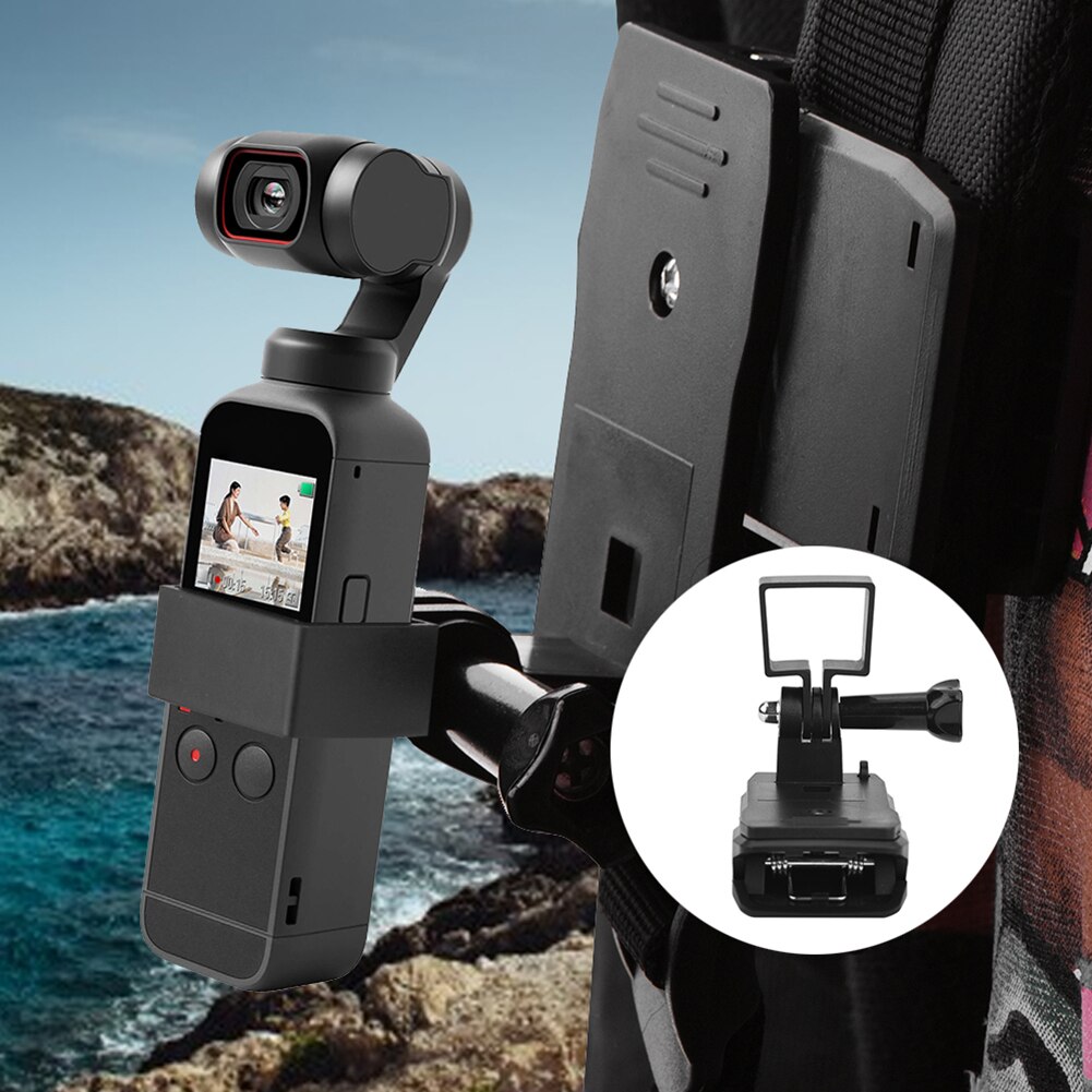 Rucksackgurt-befestigungsclip mit erweiterungsbügel und rändelschraube für dji pocket 2 handheld-gimbal-kamerazubehör
