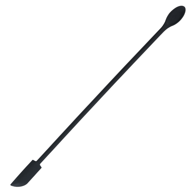 Spatule à confiture allongée en Silicone, grattoir à Double tête, bouteille cosmétique, spatule à Sauce aux fruits, accessoires d&#39;ustensiles de cuisine: Black L