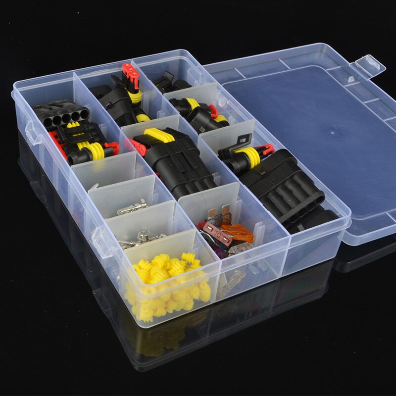 216Pcs/Box Waterproof Automotive Wire Connector Plug 1-6P With Fuse Electrical Equipment Female Male Way AMP Super Seal